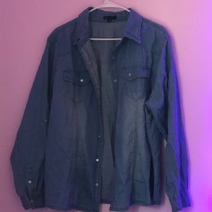 Navy blue button down